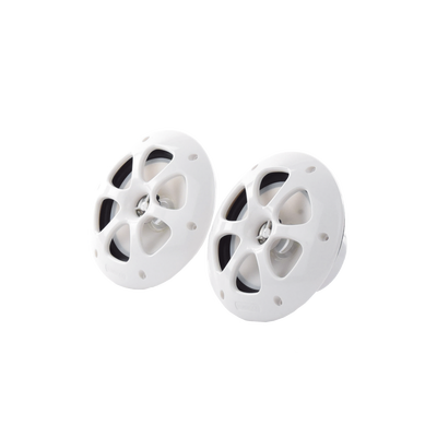 Par de altavoces fabricado en grado marinos en color blanco de 6.5"  de 100 W de entrada máxima