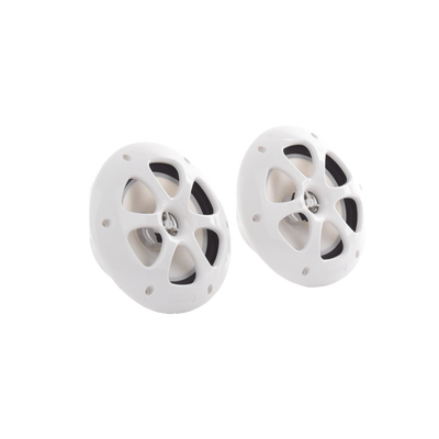 Par de altavoces fabricado en grado marinos en color blanco de 6.5"  de 100 W de entrada máxima