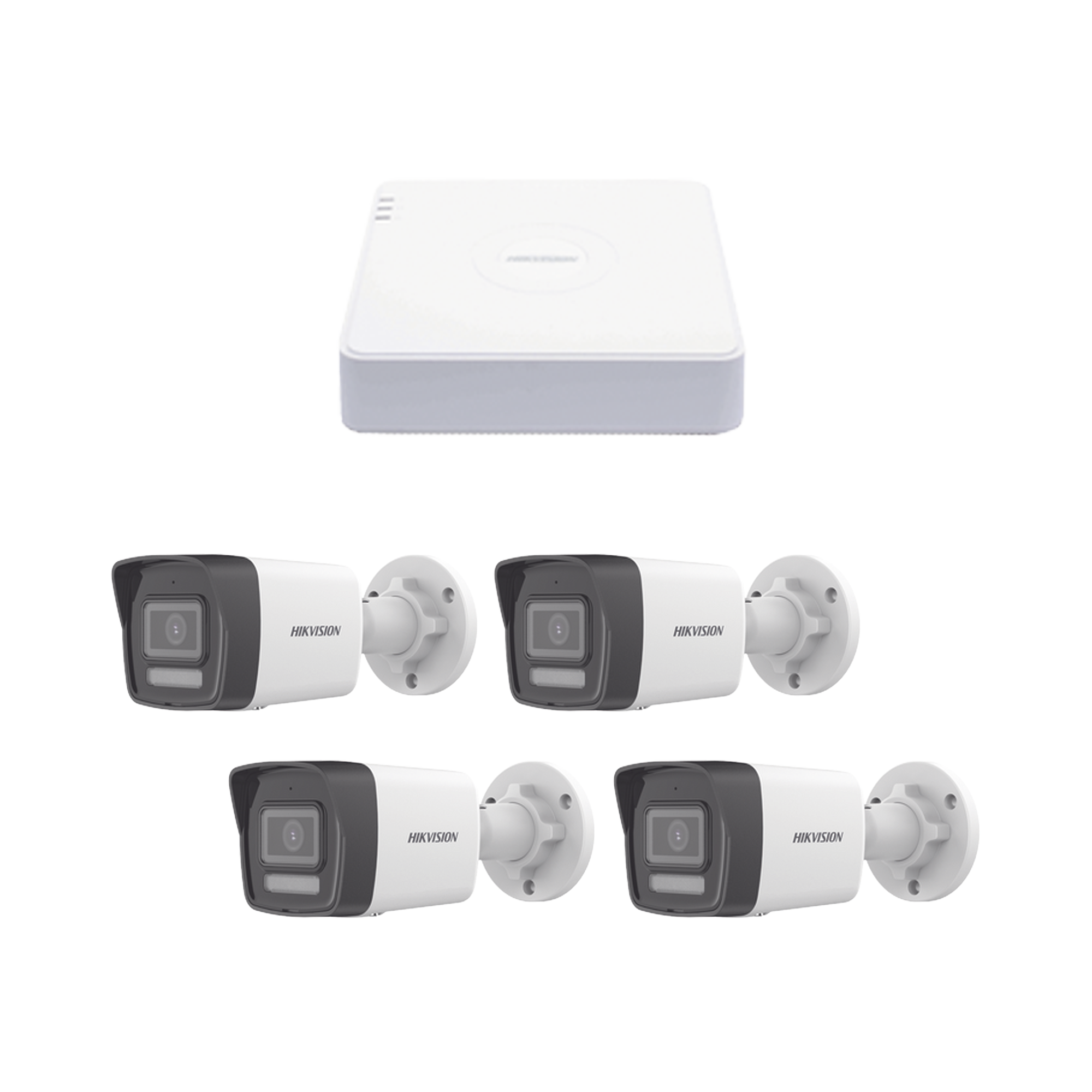 Kit IP 1080p (2 Megapixel) / NVR de 4 Canales con 4 Puertos PoE / 4 Cámaras IP Bala ColorVu Lite y Motion Detection 2.0 / Micrófono Integrado