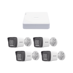 Kit IP 1080p (2 Megapixel) / NVR de 4 Canales con 4 Puertos PoE / 4 Cámaras IP Bala ColorVu Lite y Motion Detection 2.0 / Micrófono Integrado