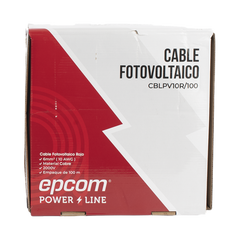 Kit de 2 rollos de 100 metros de cable fotovoltaico de cobre, rojo y negro, calibre 10 AWG (6mm²), Tipo PV,  1000/2000 V y 120°C.
