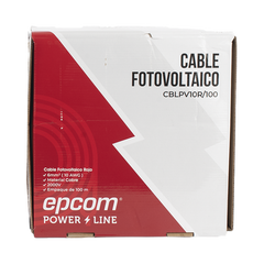 Kit de 2 rollos de 100 metros de cable fotovoltaico de cobre, rojo y negro, calibre 10 AWG (6mm²), Tipo PV,  1000/2000 V y 120°C.