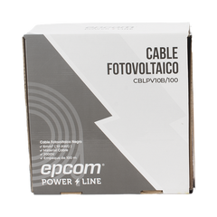 Kit de 2 rollos de 100 metros de cable fotovoltaico de cobre, rojo y negro, calibre 10 AWG (6mm²), Tipo PV,  1000/2000 V y 120°C.