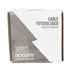 Kit de 2 rollos de 25 metros de cable fotovoltaico de cobre, rojo y negro, calibre 10 AWG (6mm²), Tipo PV,  1000/2000 V y 120°C.