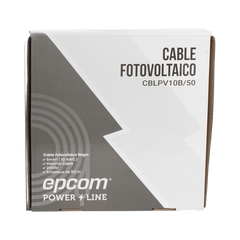Kit de 2 rollos de 50 metros de cable fotovoltaico de cobre, rojo y negro, calibre 10 AWG (6mm²), Tipo PV,  1000/2000 V y 120°C.