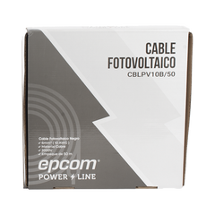 Kit de 2 rollos de 50 metros de cable fotovoltaico de cobre, rojo y negro, calibre 10 AWG (6mm²), Tipo PV,  1000/2000 V y 120°C.
