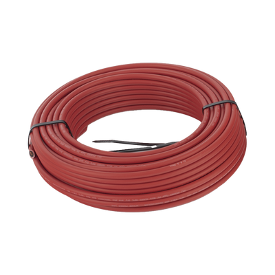 Kit de 2 rollos de 50 metros de cable fotovoltaico de cobre, rojo y negro, calibre 10 AWG (6mm²), Tipo PV,  1000/2000 V y 120°C.
