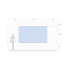 Kit de Videowall LED pitch 1.8 / 3.0 x 1.68 Metros / Diagonal 135" / Resolución 1600 x 900 / Instalación a Pared
