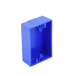 Caja trasera de montaje color azul para estaciones de parada STOPPER
