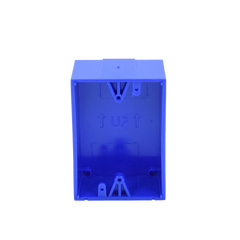 Caja trasera de montaje color azul para estaciones de parada STOPPER