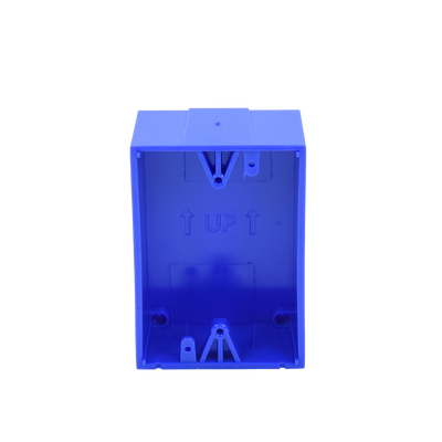 Caja trasera de montaje color azul para estaciones de parada STOPPER