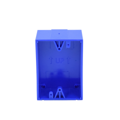 Caja trasera de montaje color azul para estaciones de parada STOPPER