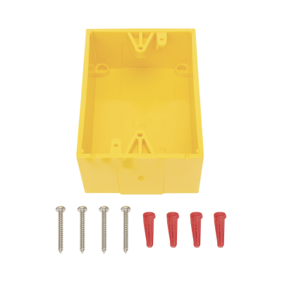 Caja trasera de montaje color amarillo para estaciones de parada STOPPER