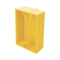 Caja trasera de montaje color amarillo para estaciones de parada STOPPER