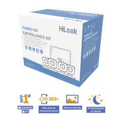 KIT TurboHD 720p / DVR 4 canales / 4 Cámaras Bala de Policarbonato / 4 Cables 18 Mts / 1 Fuente de Poder Profesional