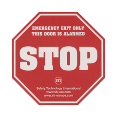 Etiqueta de advertencia "Puerta con alarma" EXIT STOPPER® STI-6400
