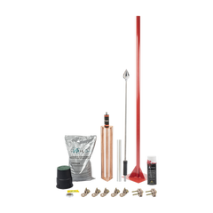 Kit Pararrayo con Punta en Aluminio con Accesorios para Protección de Diámetro de 160 m.