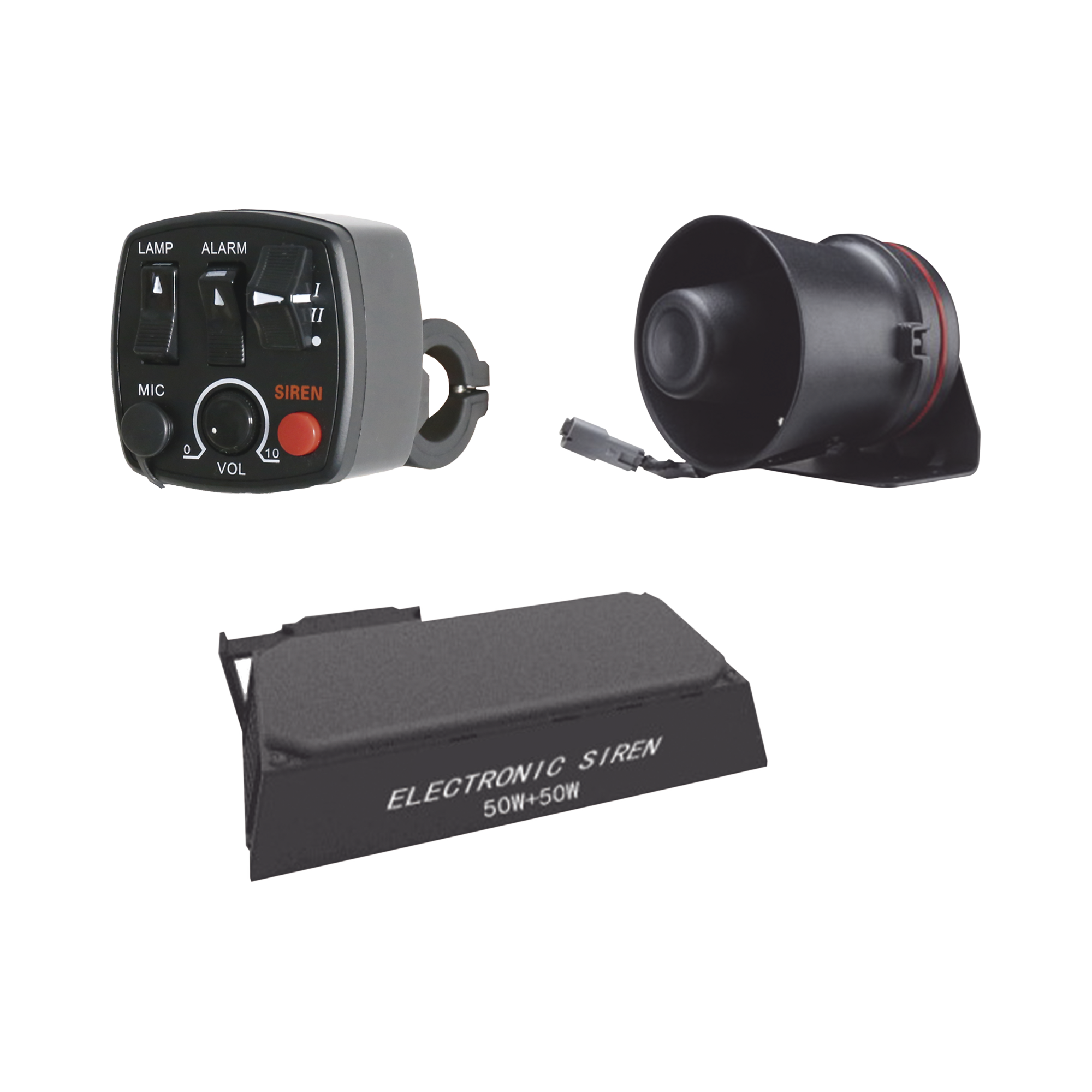 Kit para motocicleta EPCOM INDUSTRIAL, sirena/ bocina 100 Watt y controlador