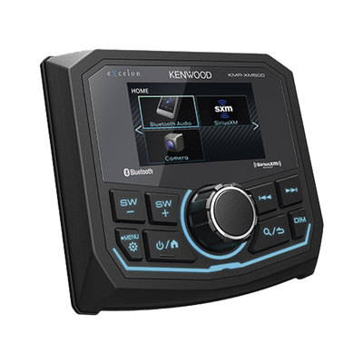 Estéreo marino sumergible IP66, con pantalla de 2.7 pulgadas, conexión Bluetooth, iluminación multicolor variable, con entrada USB