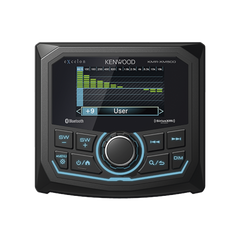 Estéreo marino sumergible IP66, con pantalla de 2.7 pulgadas, conexión Bluetooth, iluminación multicolor variable, con entrada USB