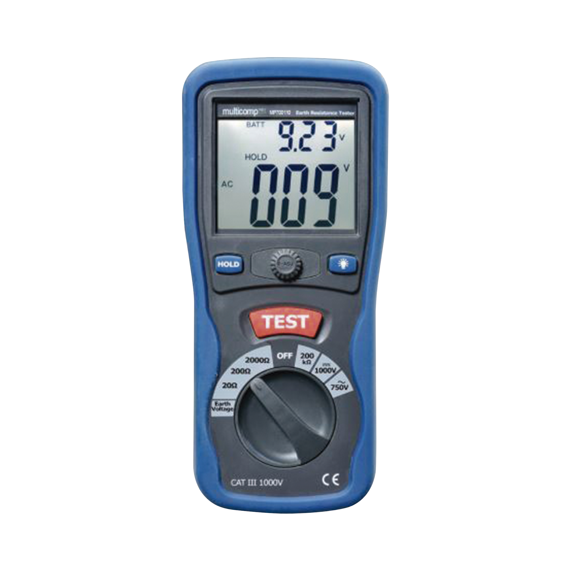 KIT de Medidor de Resistencia a Tierra Digital ( Terrómetro ), a 3 hilos  CAT III / 1000 V.