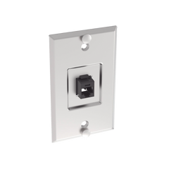 Placa de Pared Telefónica, Salida de 1 Puerto Keystone, con Jack Cat6 Estilo 110 de Impacto, de Acero Inoxidable
