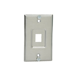 Placa de Pared Telefónica, Salida de 1 Puerto Keystone, de Acero Inoxidable