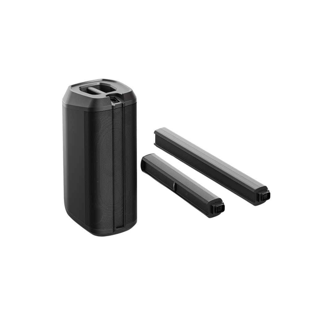 Sistema Portátil de Audio | Arreglo lineal de 8 altavoces | Subwoofer | Mezclador Integrado de 3 canales | Bluetooth | Configuación mediante App