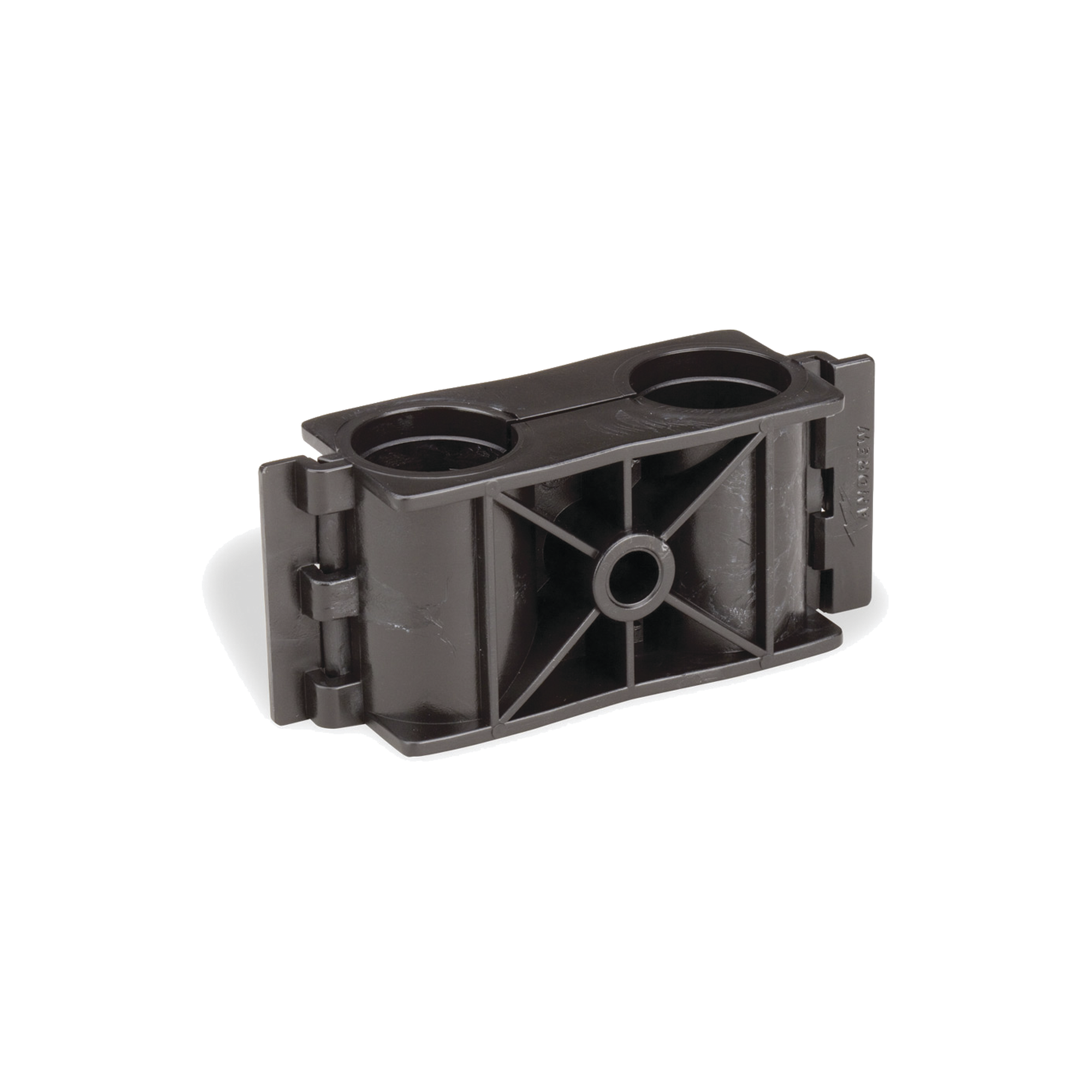 Sujetador de Doble Click para Cable Coaxial de 1/2 Pulgada - Paquete de 10 Piezas