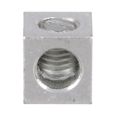 Conector Mecánico de Aluminio, de Un Orificio 1/4" y Un Barril, para Cable de 14 a 2 AWG. 1 Pieza