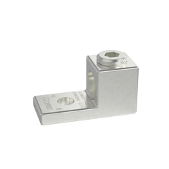 Terminal tipo Lengüeta Recta de Aluminio con Agujero 1/4", y Barril para Cable #14 - 2/0 AWG