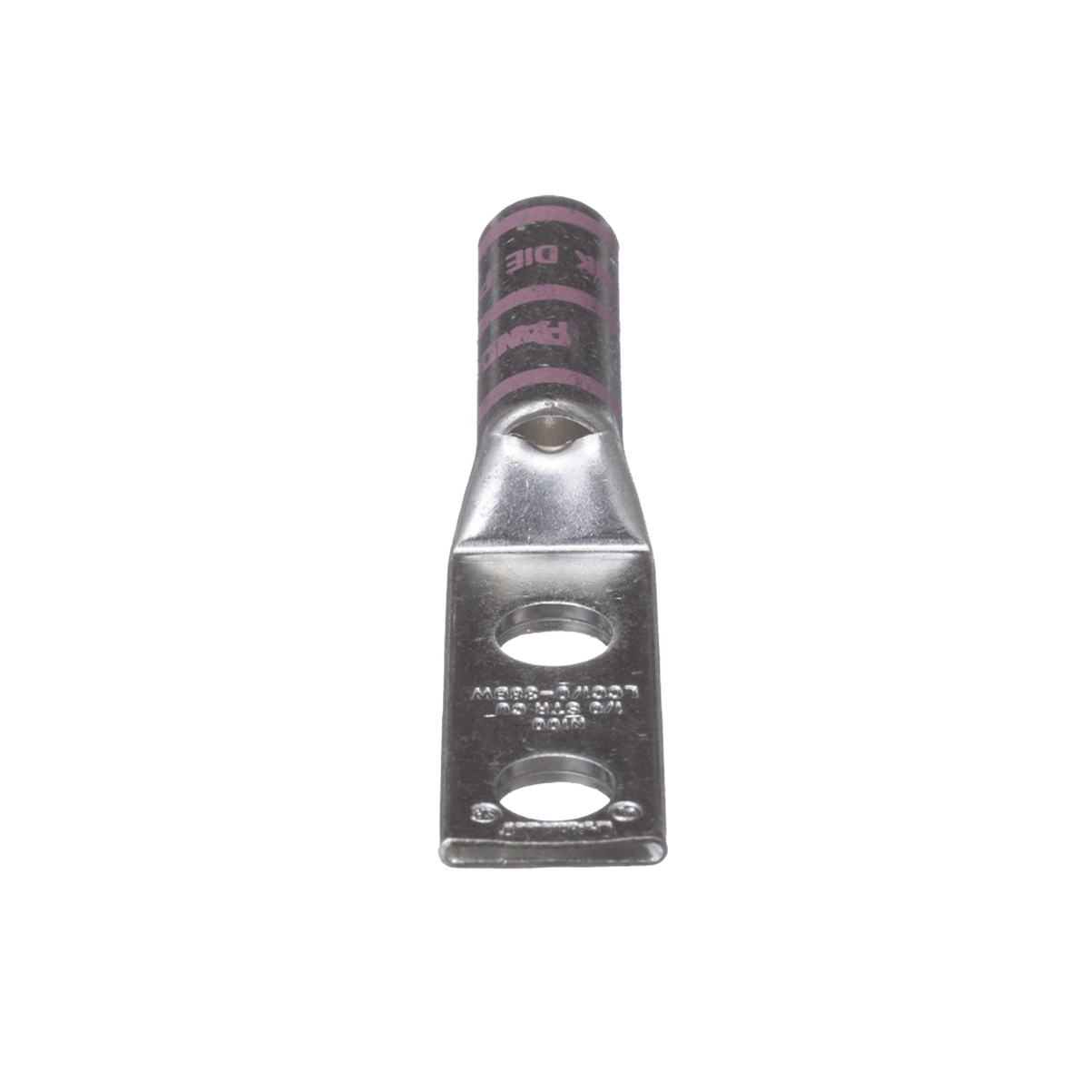 Zapata de compresión LCC1/0-38DW-X para cal. 1/0 Awg, Doble barreno para tornillo prisionero de 3/8, 1 Pz