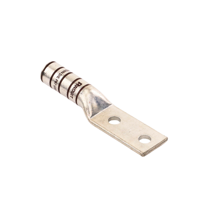 Zapata de compresión LCC500-12-6 para cal. 500 Kcmil, Doble barreno para tornillo prisionero de 1/2, Espaciado de orificios 44.5mm, 1 Pz