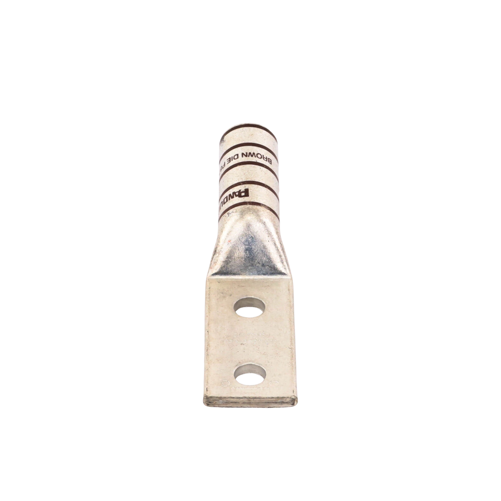 Zapata de compresión LCC500-12-6 para cal. 500 Kcmil, Doble barreno para tornillo prisionero de 1/2, Espaciado de orificios 44.5mm, 1 Pz