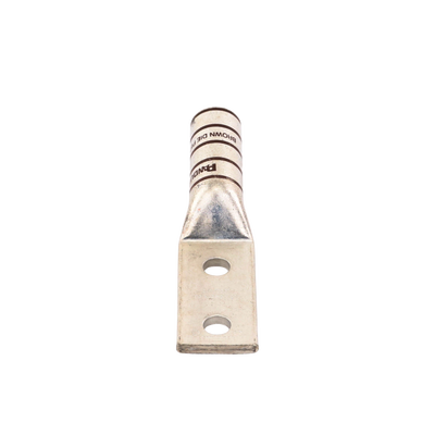 Zapata de compresión LCC500-12-6 para cal. 500 Kcmil, Doble barreno para tornillo prisionero de 1/2, Espaciado de orificios 44.5mm, 1 Pz