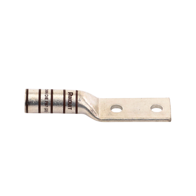 Zapata de compresión LCC500-12-6 para cal. 500 Kcmil, Doble barreno para tornillo prisionero de 1/2, Espaciado de orificios 44.5mm, 1 Pz