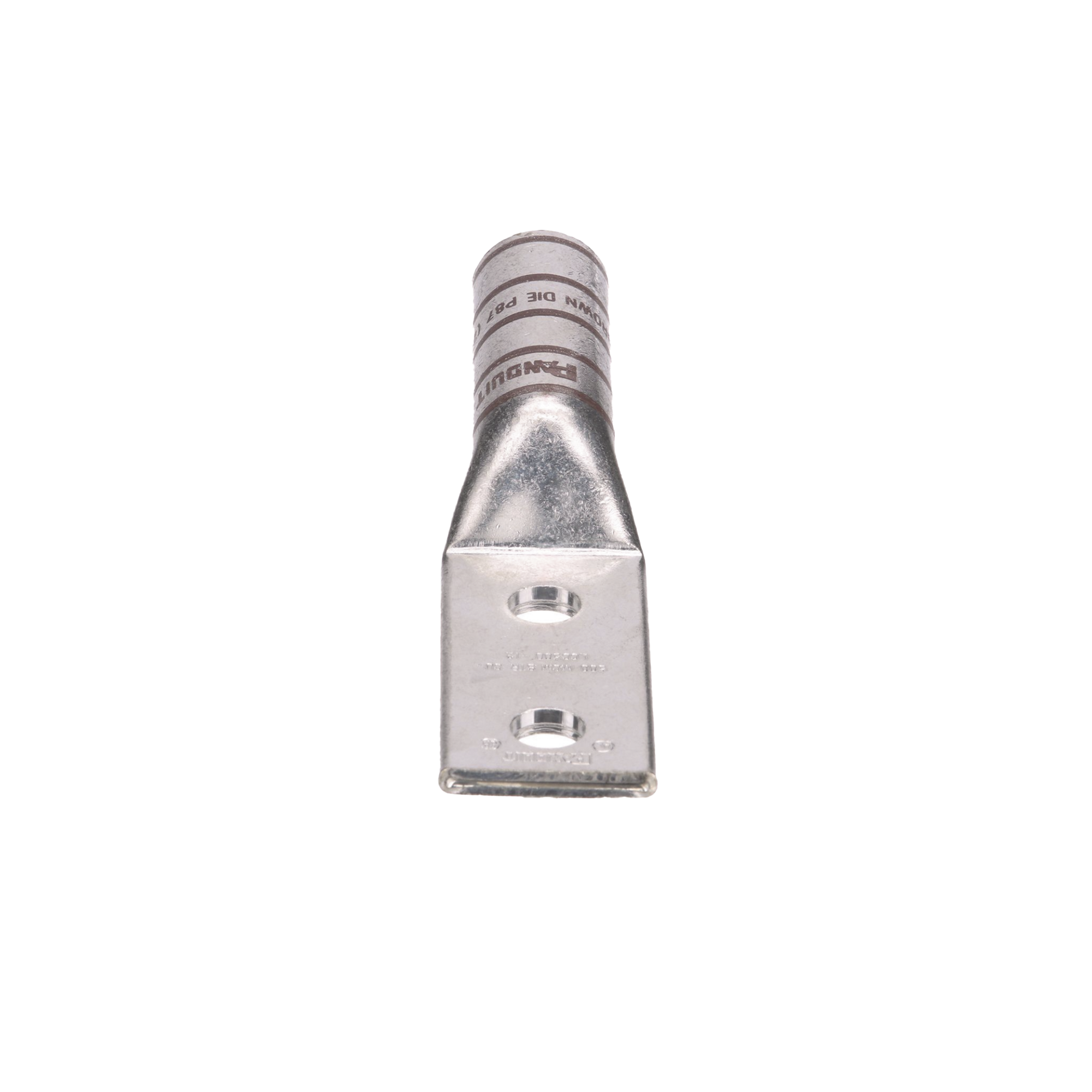 Zapata de compresión LCC500-12-6 para cal. 500 Kcmil, Doble barreno para tornillo prisionero de 1/2, Espaciado de orificios 44.5mm, 1 Pz