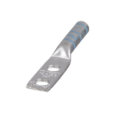 Zapata de compresión LCC6-14A-L para cal. 6 Awg, Doble barreno para tornillo prisionero de 1/4, Espaciado de orificio 16mm, 1 Pz
