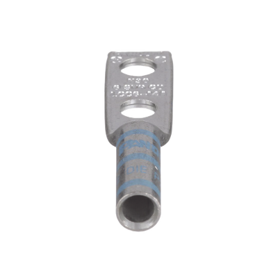 Zapata de compresión LCC6-14A-L para cal. 6 Awg, Doble barreno para tornillo prisionero de 1/4, Espaciado de orificio 16mm, 1 Pz