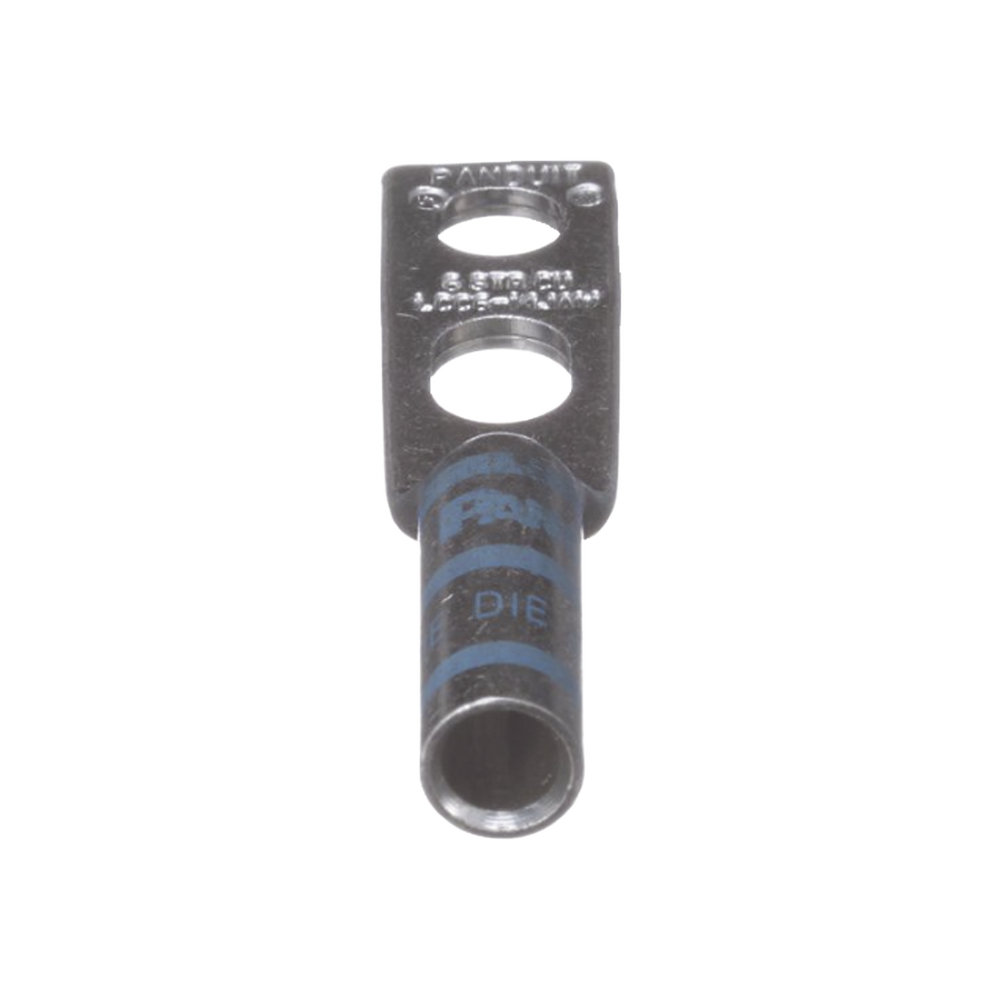 Zapata de compresión LCC6-14JAW-l para cal. 6 Awg, Doble barreno para tornillo prisionero de 1/4, 1 pz