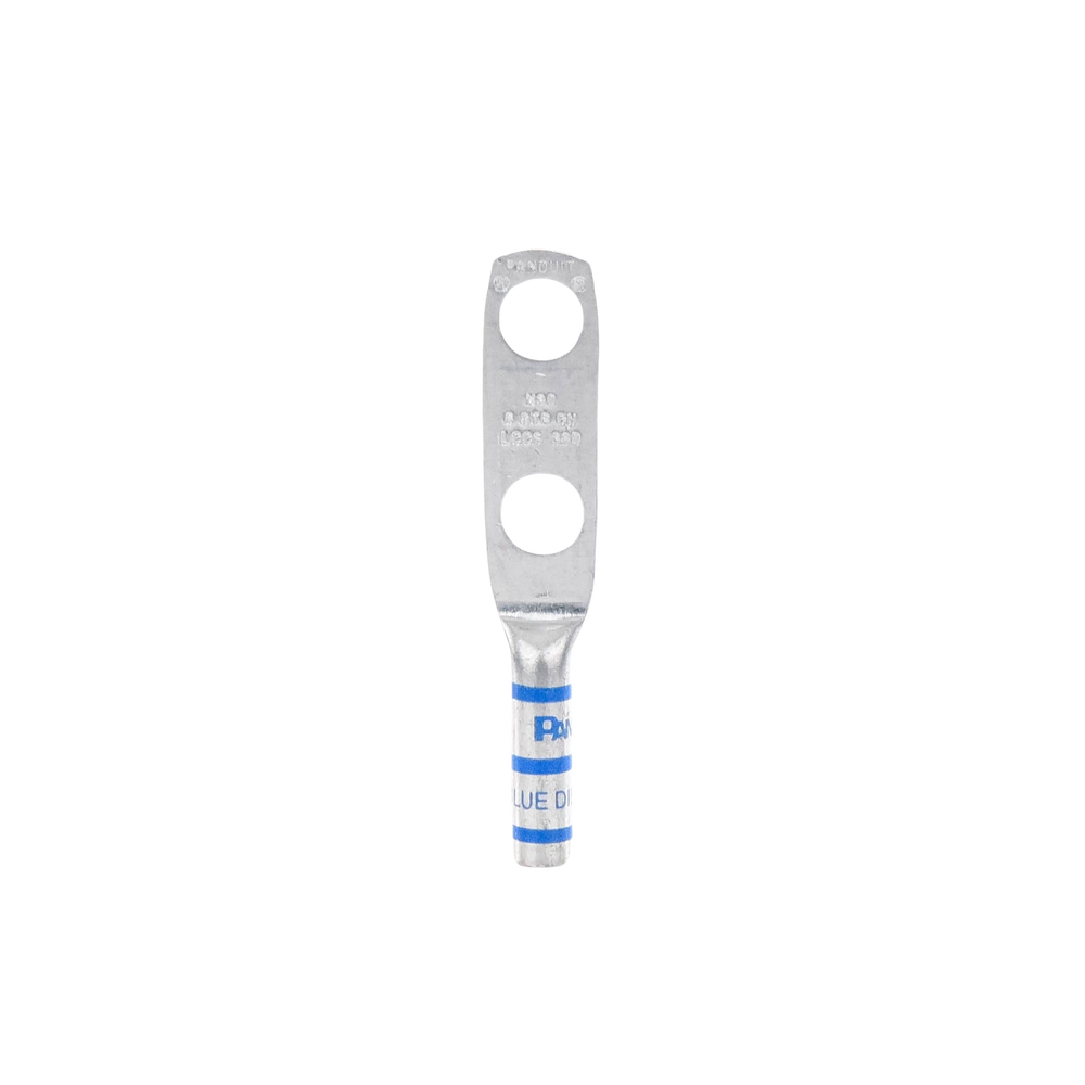 Zapata de compresión LCC6-38D-L para cal. 6 Awg, Doble barreno para tornillo prisionero de 3/8, Espaciado de orificio 25.4mm, 1 Pz