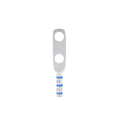 Zapata de compresión LCC6-38D-L para cal. 6 Awg, Doble barreno para tornillo prisionero de 3/8, Espaciado de orificio 25.4mm, 1 Pz