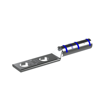 Terminal Doble Ojillo 1/4" para Cable 6 AWG (16mm entre orificios). 50 Piezas