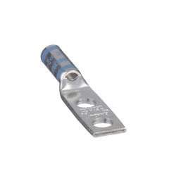 Zapata de compresión LCD6-14A-L para cal. 6 Awg, Doble barreno para tornillo prisionero de 1/4, Espaciado de orificio 16mm, 1 Pz