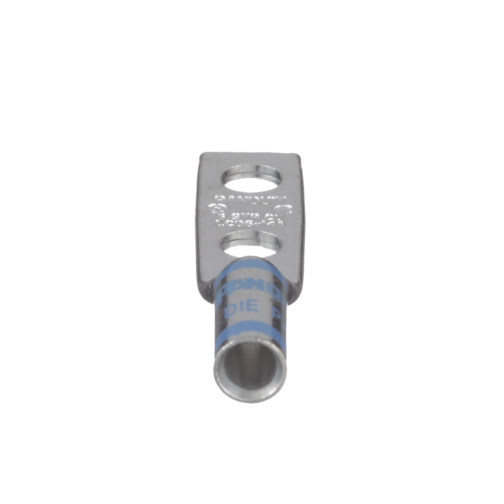 Zapata de compresión LCD6-14A-L para cal. 6 Awg, Doble barreno para tornillo prisionero de 1/4, Espaciado de orificio 16mm, 1 Pz