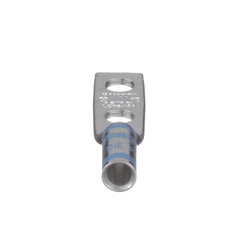 Zapata de compresión LCD6-14A-L para cal. 6 Awg, Doble barreno para tornillo prisionero de 1/4, Espaciado de orificio 16mm, 1 Pz