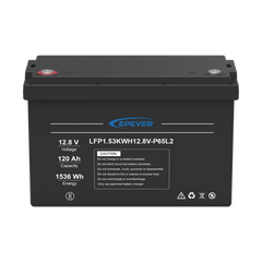 Batería de Litio LiFePO4 Ciclo Profundo 12.8Vcc, 120 Ah, 1.53Kwh, para Exterior, Libre de Mantenimiento