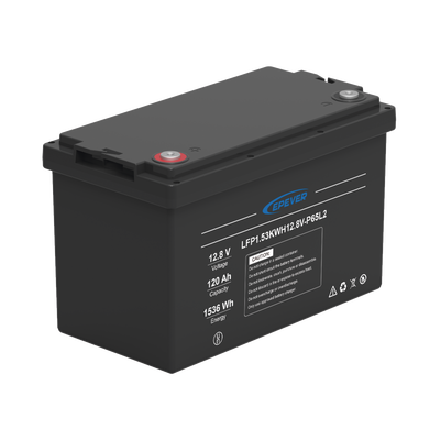 Batería de Litio LiFePO4 Ciclo Profundo 12.8Vcc, 120 Ah, 1.53Kwh, para Exterior, Libre de Mantenimiento