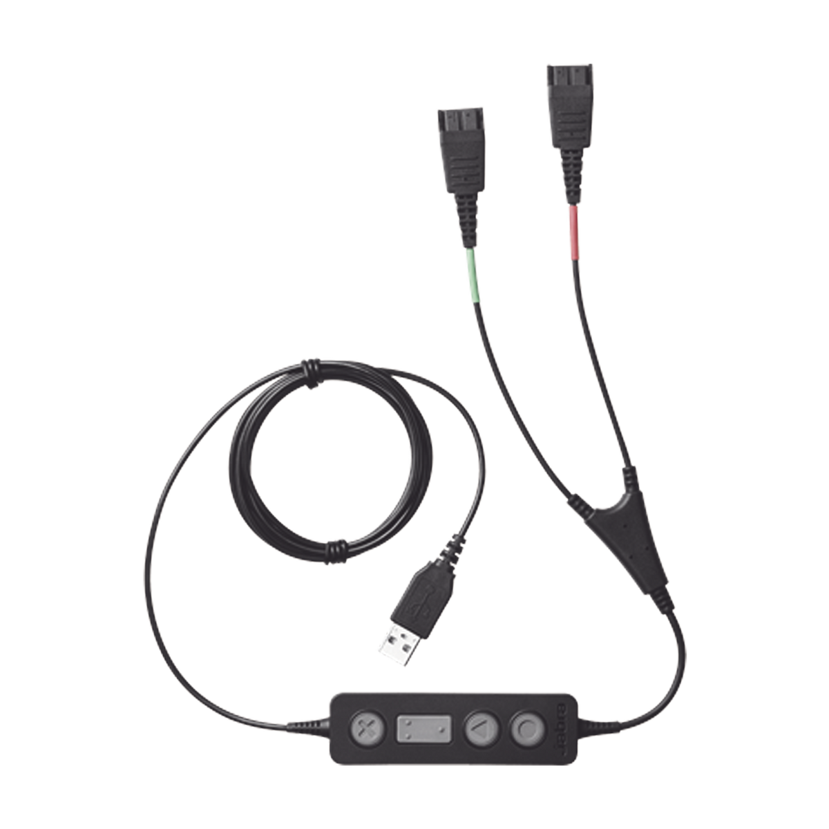 Jabra Link 265 USB/QD cable de entrenamiento, para conectar 2 diademas simultaneas con puerto USB (265-09)