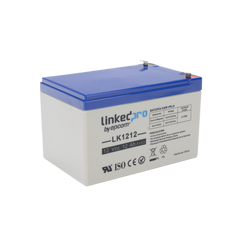 Batería 12 V / 12 Ah / UL / Tecnología AGM / Vida útil promedio de 5 años / Uso en equipo electrónico / Intrusión / Incendio/ Control de acceso / Video Vigilancia / Terminales F1 ( Incluye adaptador F2 )